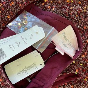 Romeo & Juliet Couture sparkly burgundy sequin cocktail dress